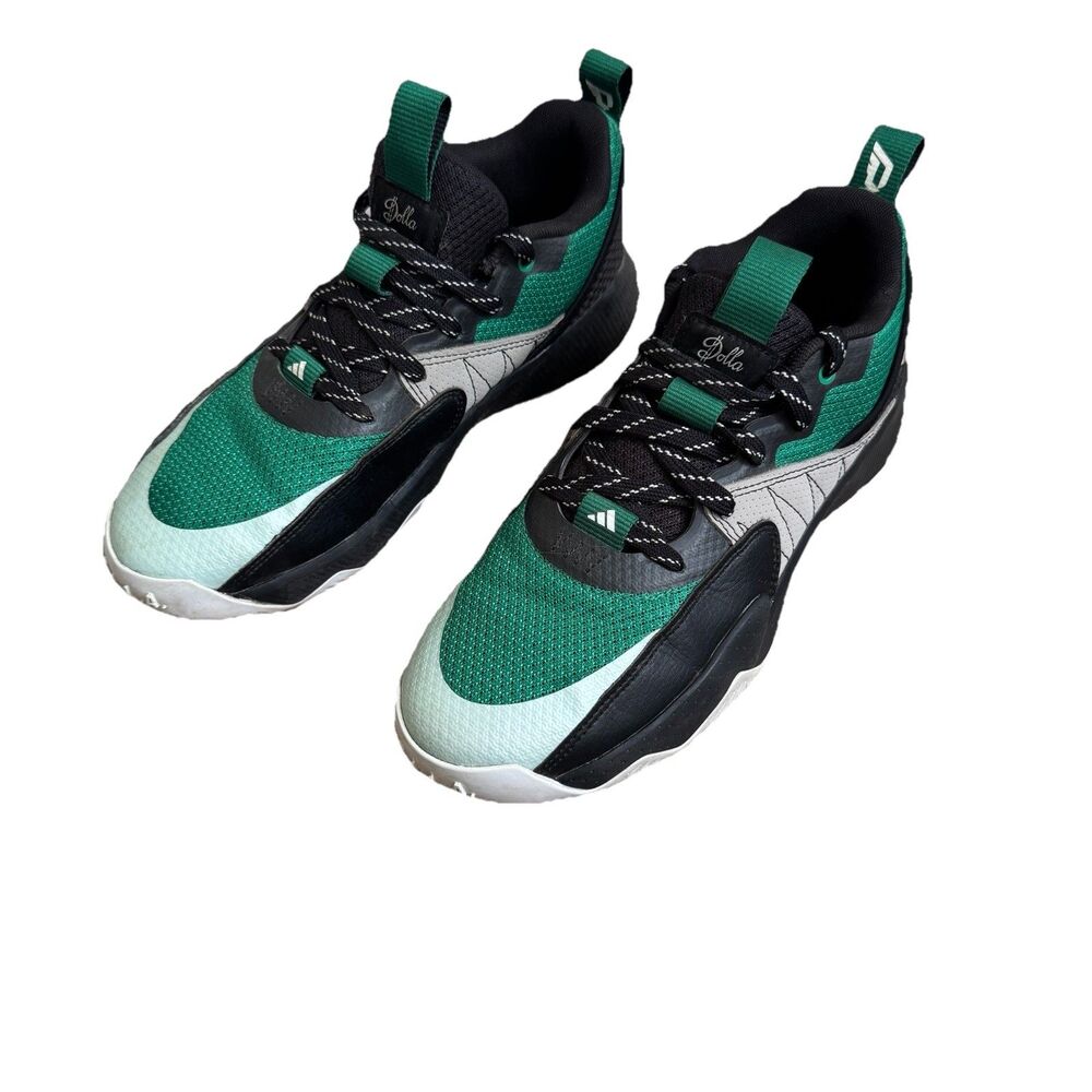 Adidas Dame Certified EXTPLY‎ 2.0 Low Black Court Green Mens Size 7.5 Dame Dolla